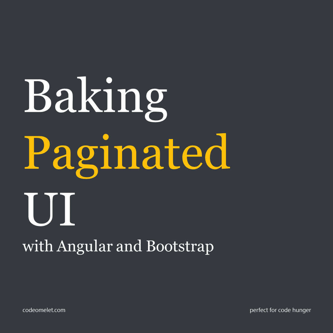 Baking pagination with Angular and Bootstrap 5