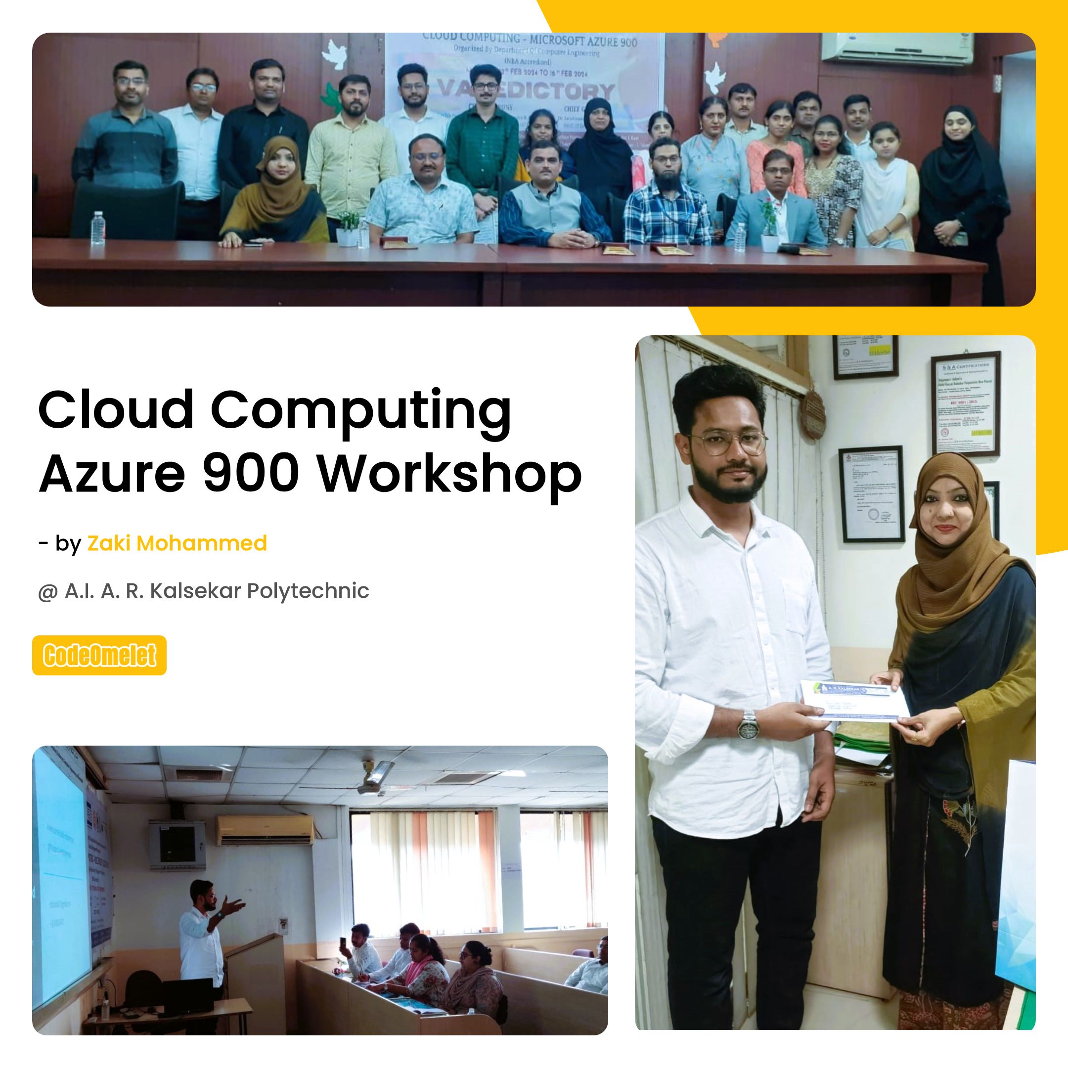 A.I. A. R. Kalsekar Polytechnic - Cloud Computing MS Azure 900 Workshop