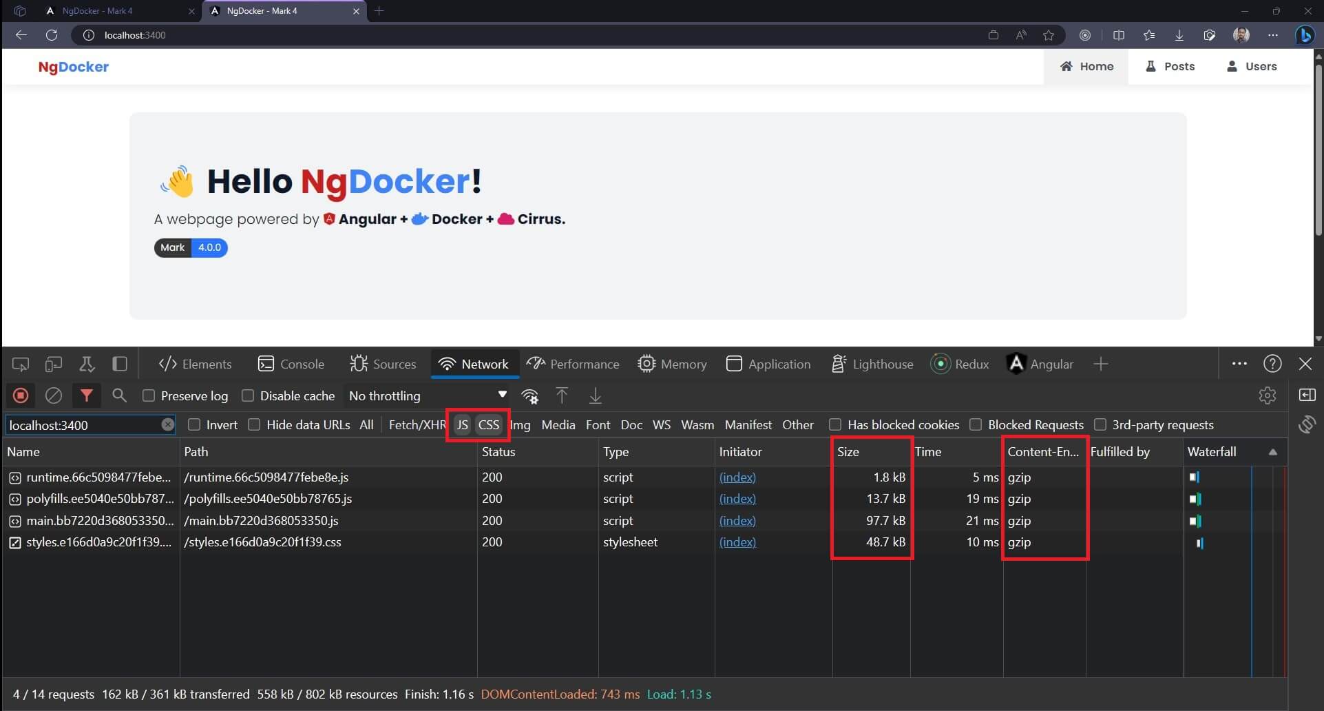 Gzip Enabled | NgDocker | Mark 4 | CodeOmelet