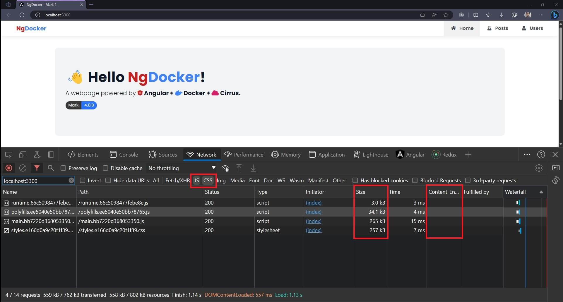 No Content Encoding | NgDocker | Mark 4 | CodeOmelet